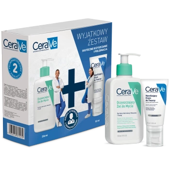 CeraVe Zestaw Żel do mycia + Krem do twarzy