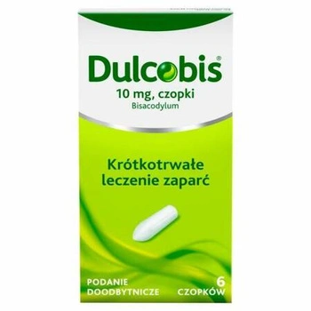 Dulcobis 10 mg, czopki doodbytnicze, 10 sztuk