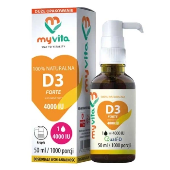 MyVita Witamina D3 Forte 4000 IU Krople, 50 ml