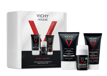 Vichy Homme Zestaw do mężczyzn Balsam po goleniu, Krem do twarzy i dezodorant