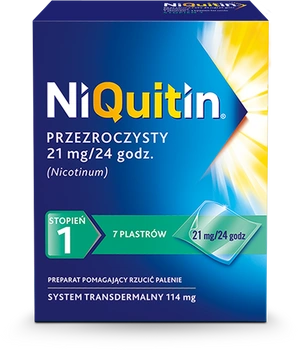 NIQUITIN STOPIEŃ 1 system transdermalny x 7 sztuk