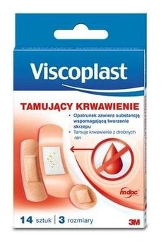 VISCOPLAST Tamujący krwawienie, zestaw plastrów 3 rozmiary x 14 sztuk