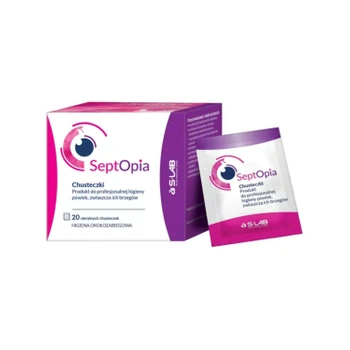 Chusteczki SeptOpia do higieny powiek x  20 sztuk 