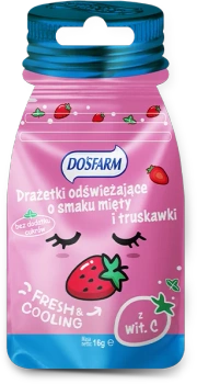 Dosfarm odświeżające drażetki o smaku truskawki i mięty, 16 g