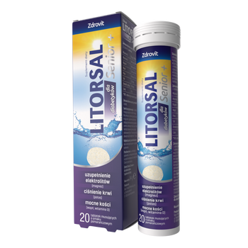 Zdrovit Litorsal Senior+ dla diabetyków, 20 tabletek musujących