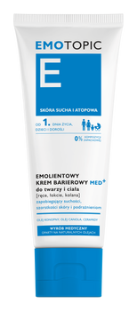 EMOTOPIC Emolientowy krem barierowy MED+ do twarzy i ciała [ręce, łokcie, kolana] do codziennego stosowania, 75ml