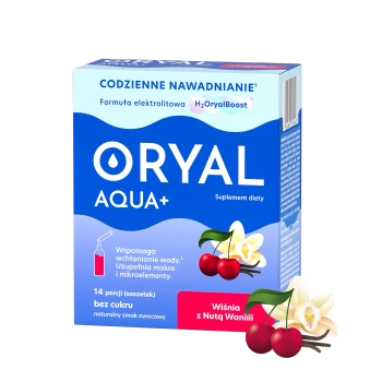 Oryal Aqua+ Wiśnia z nutą wanilii, 14 saszetek