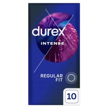 Durex Intense Prezerwatywy z wypustami i żelem Desirex, 10 sztuk