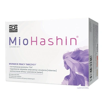 MioHashin wspiera prawidłową produkcję hormonów tarczycy, 90 kapsułek (60 kapsułek Mio + 30 kapsułek Hashin)