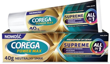 Corega Power Max Supreme All-In 1 Krem mocujący do protez, 40 g