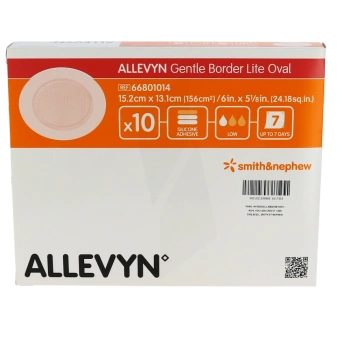 Allevyn Gentle Border Lite Oval 15,2 x 13,1cm, 1 sztuka