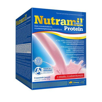 Olimp Nutramil Complex Protein smak truskawkowy x 6 sztuk 