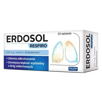 Erdosol Respiro 225 mg, 20 tabletek