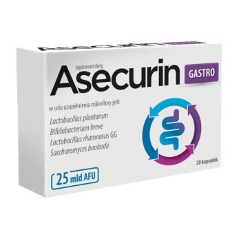 Asecurin Gastro, 20 kapsułek