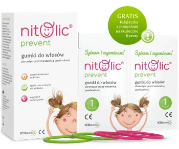 Nitolic Prevent Gumki do włosów, chroniące przed wszawicą, 4 sztuki