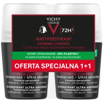 Vichy Homme Extreme Control Dwupak Antyperspirant 72h, 2 x 50 ml