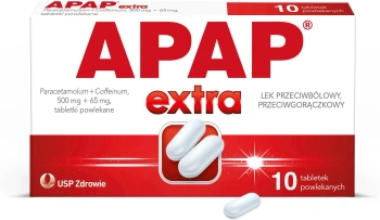APAP Extra 500 mg + 65 mg, 10 tabletek powlekanych
