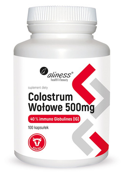 Aliness Colostrum Wołowe 500 mg, 100 kapsułek