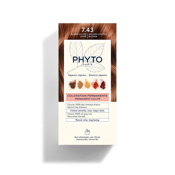 PHYTO COLOR 7.43 Farba do włosów, Miedziany Złoty Blond