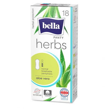 Bella Herbs Aloe Vera Wkładki higieniczne z aloesem, 18 sztuk