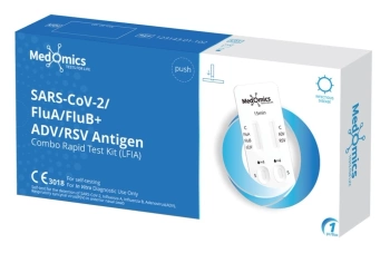 Medomics Test Combo 5w1 - Sars-Cov-2, Wirus grypy typu A​ i B, RSV, ADV