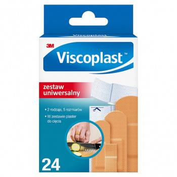 VISCOPLAST Zestaw uniwersalny Plastry, 24 sztuki