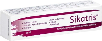 Sikatris Specjalistyczny bogatoskładnikowy żel na blizny, 15 ml