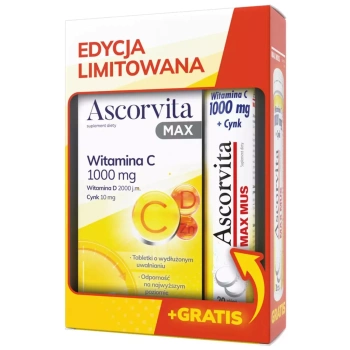 Ascorvita Witamina C Zestaw Ascorvita Max + Ascorvita Max Mus