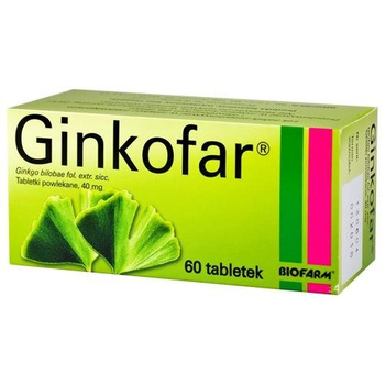 Ginkofar 40mg, 60 tabletek powlekanych 