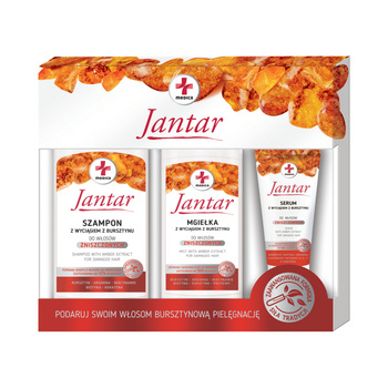 JANTAR MEDICA Zestaw do włosów zniszczonych (szampon 330 m, serum 30ml, mgiełka 200ml)