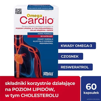 Omega Cardio kapsułki, 60 sztuk DATA WAŻNOŚCI 28/02/2026