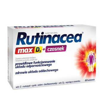 Rutinacea Max D3 + Czosnek, 60 tabletek