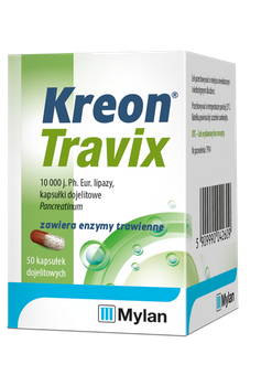 KREON TRAVIX 10000 x 50 tabletek dojelitowych