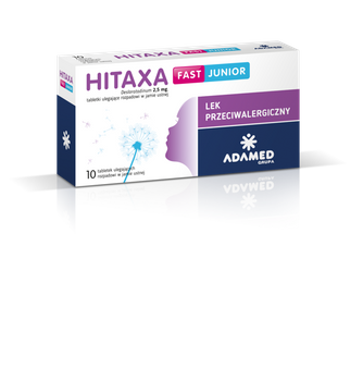 HITAXA FAST JUNIOR 2,5 mg, 10 tabletek ulegających rozpadowi w jamie ustnej