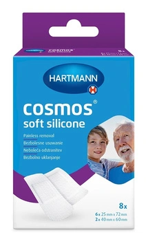 Cosmos Soft Silicone Delikatne plastry Bezbolesne usuwanie, 8 sztuk