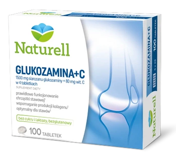 NATURELL GLUKOZAMINA + C, 100 tabletek