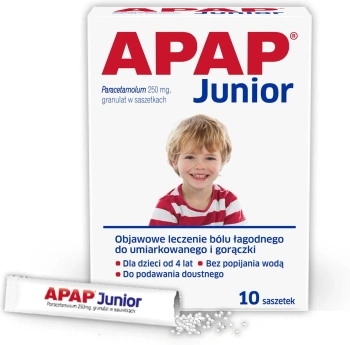 APAP Junior 250 mg, 10 saszetek