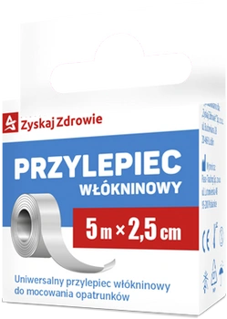 PRZYLEPIEC WŁÓKNINOWY 5m x 2,5cm ZYSKAJ ZDROWIE x 1 sztuka