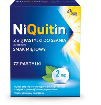 NIQUITIN 2mg x 72 pastylek do ssania