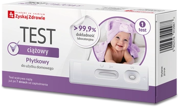 TEST CIĄŻOWY PŁYTKOWY ZYSKAJ ZDROWIE x 1 sztuka