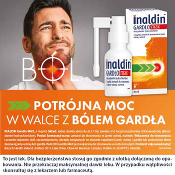 Inaldin Gardło Max 3mg/ml aerozol, 30 ml