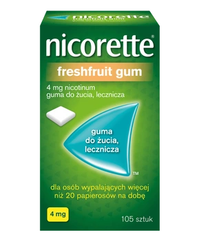 NICORETTE FRESHFRUIT GUM 4 mg x 105 gum 