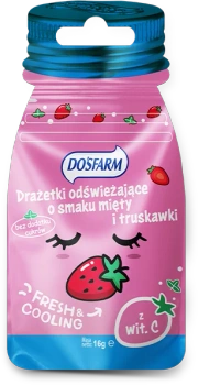 Dosfarm odświeżające drażetki o smaku truskawki i mięty, 16 g