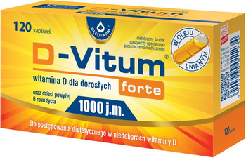 D-VITUM Forte 1000 j.m., 120 kapsułek 