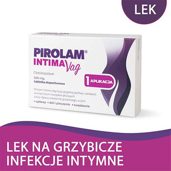 Pirolam Intima Vag tabletki dopochwowe 500mg, 1 sztuka