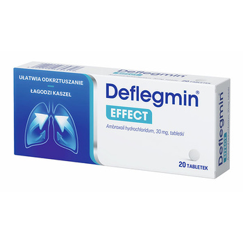 DEFLEGMIN EFFECT, 30 mg, tabletki na kaszel mokry