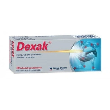 Dexak tabletki powlekane 0,025 g, 30 tabletek