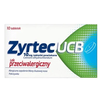 ZYRTEC UCB 10 mg x 10 tabletek