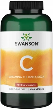 Swanson Witamina C 1000 mg + Dzika Róża, 250 kapsułek