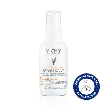 VICHY CAPITAL SOLEIL Fluid przeciw fotostarzeniu się skóry UV AGE SPF50+, 40ml